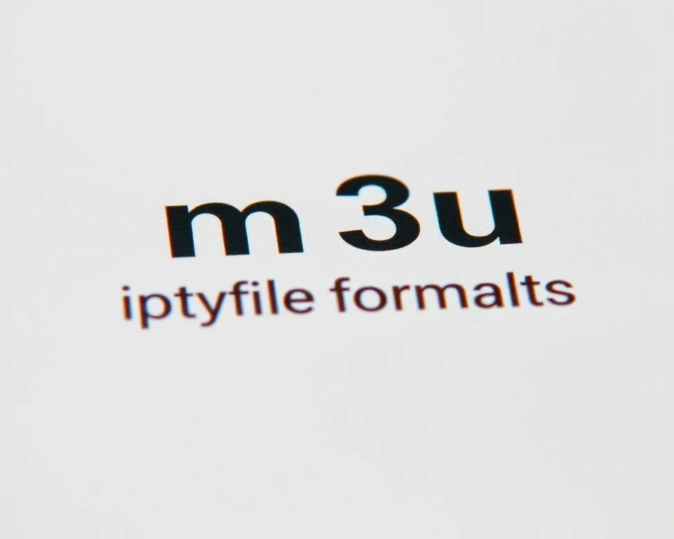 A detailed close-up shot of an m3u file format for IPTV, captured in soft, natural lighting. The file format is displayed prominently in the center, with a clean, minimalist background that showcases its simplicity and functionality. The image conveys a sense of organization and practical utility, reflecting the topic of understanding and using IPTV playlist formats.
