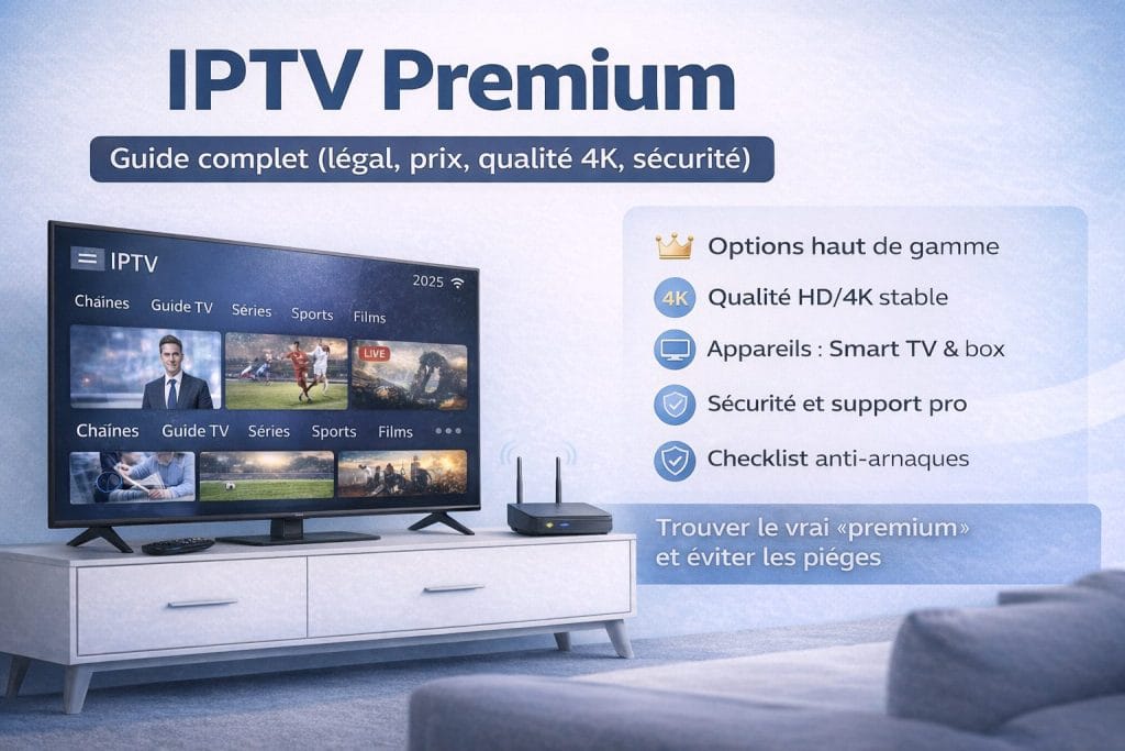 IPTV Premium : guide légal, qualité 4K et sécurité