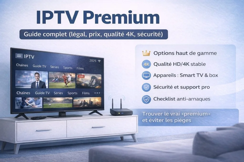 IPTV Premium : guide légal, qualité 4K et sécurité